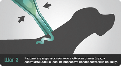 Нанесение препарата