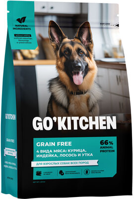   GO'KITCHEN        , ,   , GRAIN FREE ADULT 4 Meat Recipe (,  1)