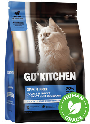   GO'KITCHEN         , ,   , GRAIN FREE Salmon&CodFish ()